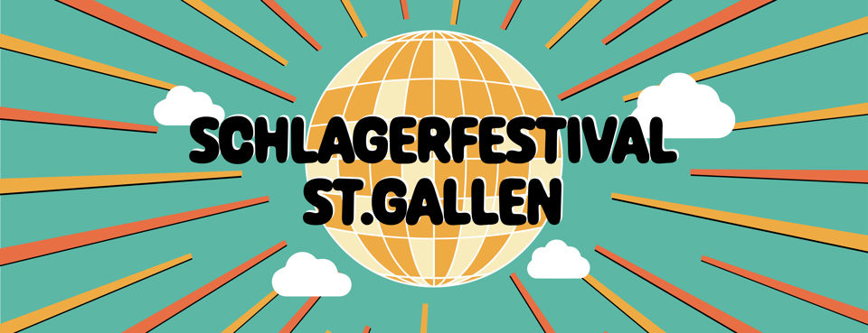 Keyvisual vom Schlagerfestival St. Gallen 2026 in der St.Galler Kantonalbank Halle in St. Gallen