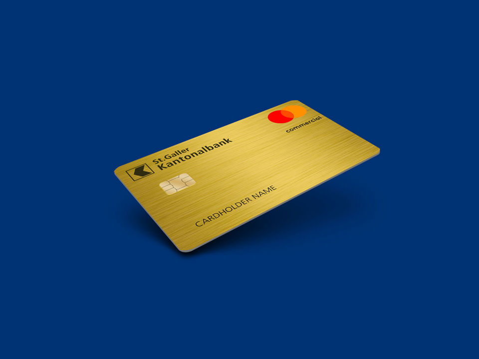 Kreditkarte für Geschäftskunden der St.Galler Kantonalbank: Mastercard Commercial Gold