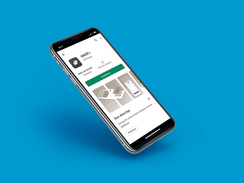 Debix+ App im Store zur Installation auf einem Smartphone