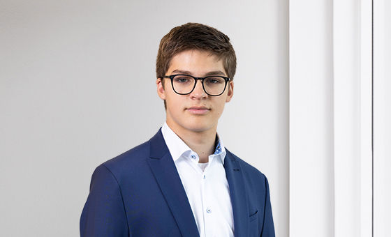 Portraitfoto von David Gubser, Lernender bei der St.Galler Kantonalbank
