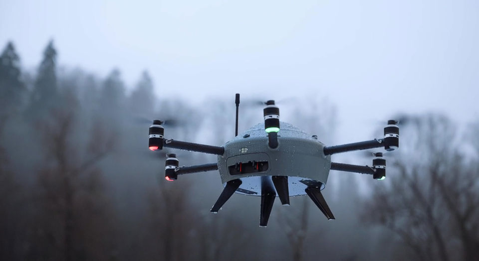 Wetterdrohne (Meteodrone) von Meteomatics AG hebt ab