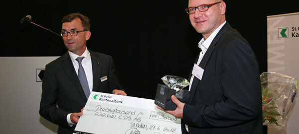 Weibel CDS, Finalist und Gewinner des Startfeld Diamant 2012, bei der Preisübergabe
