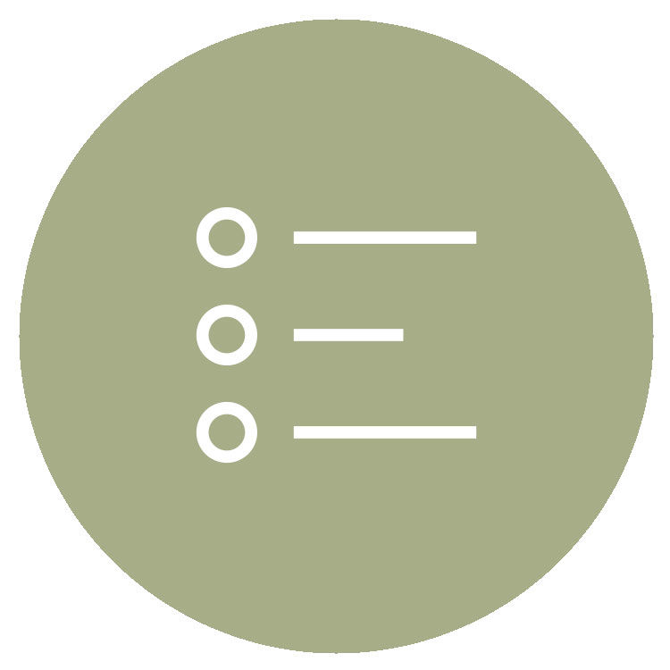 Icon Liste mit Aufzählungszeichen