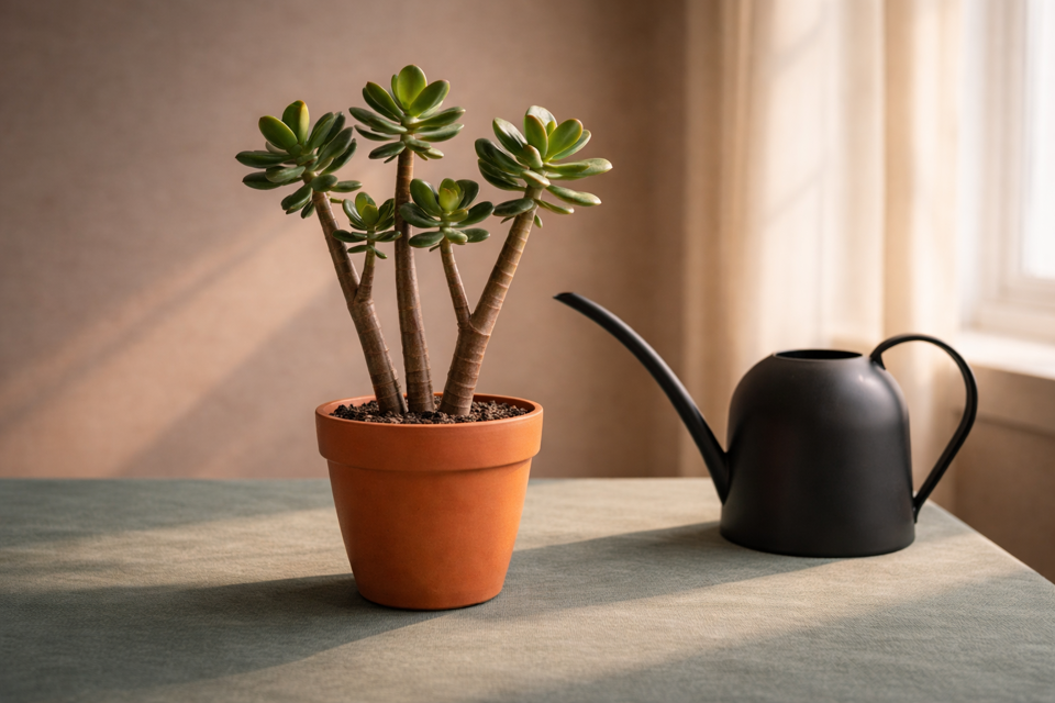 Eine Pflanze mit drei Stämmen im Blumentopf als Symbol für das 3-Säulen-Konzept der Schweizer Vorsorge