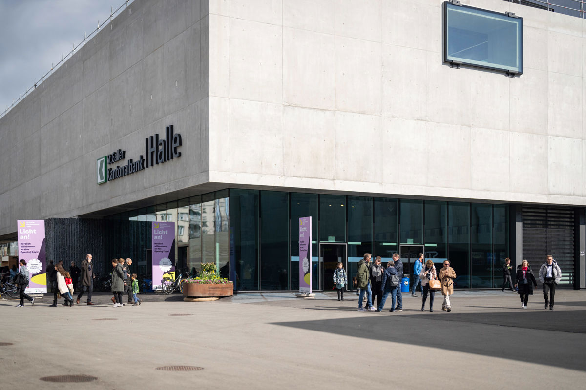 Die St.Galler Kantonalbank Halle neuer Begegnungsort in der Ostschweiz