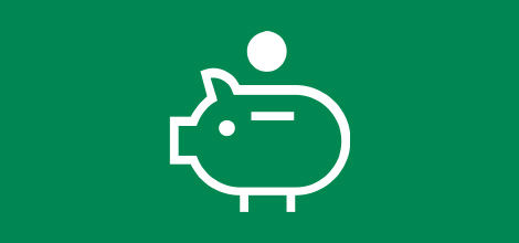 Grünes Icon - Sparschwein